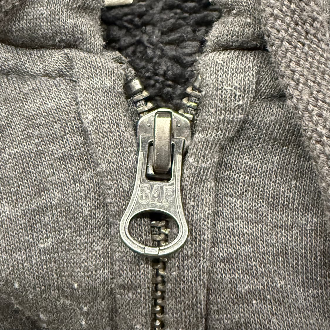 GAP 그레이 양털 후드집업 상품이미지5
