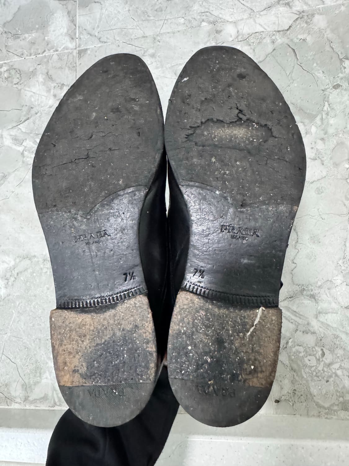 7 1/2(265-270) prada double monk loafers 상품이미지2