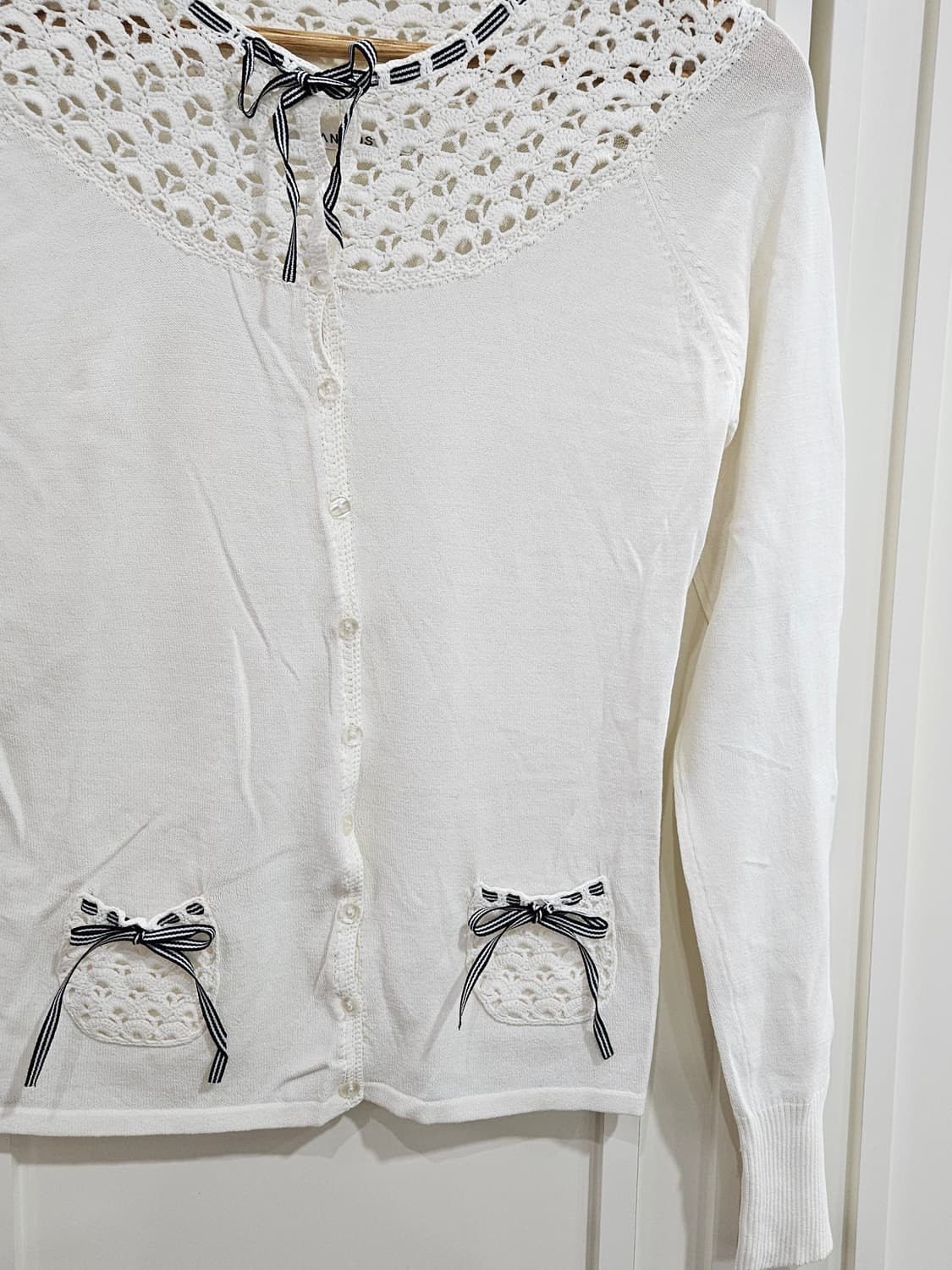 레이스 리본 가디건 상품이미지4