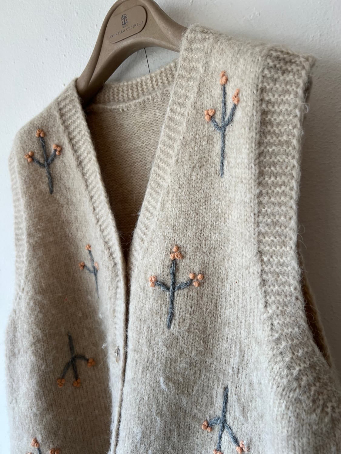 일본수입 여성 자수니트조끼 레이어드조끼 상품이미지4