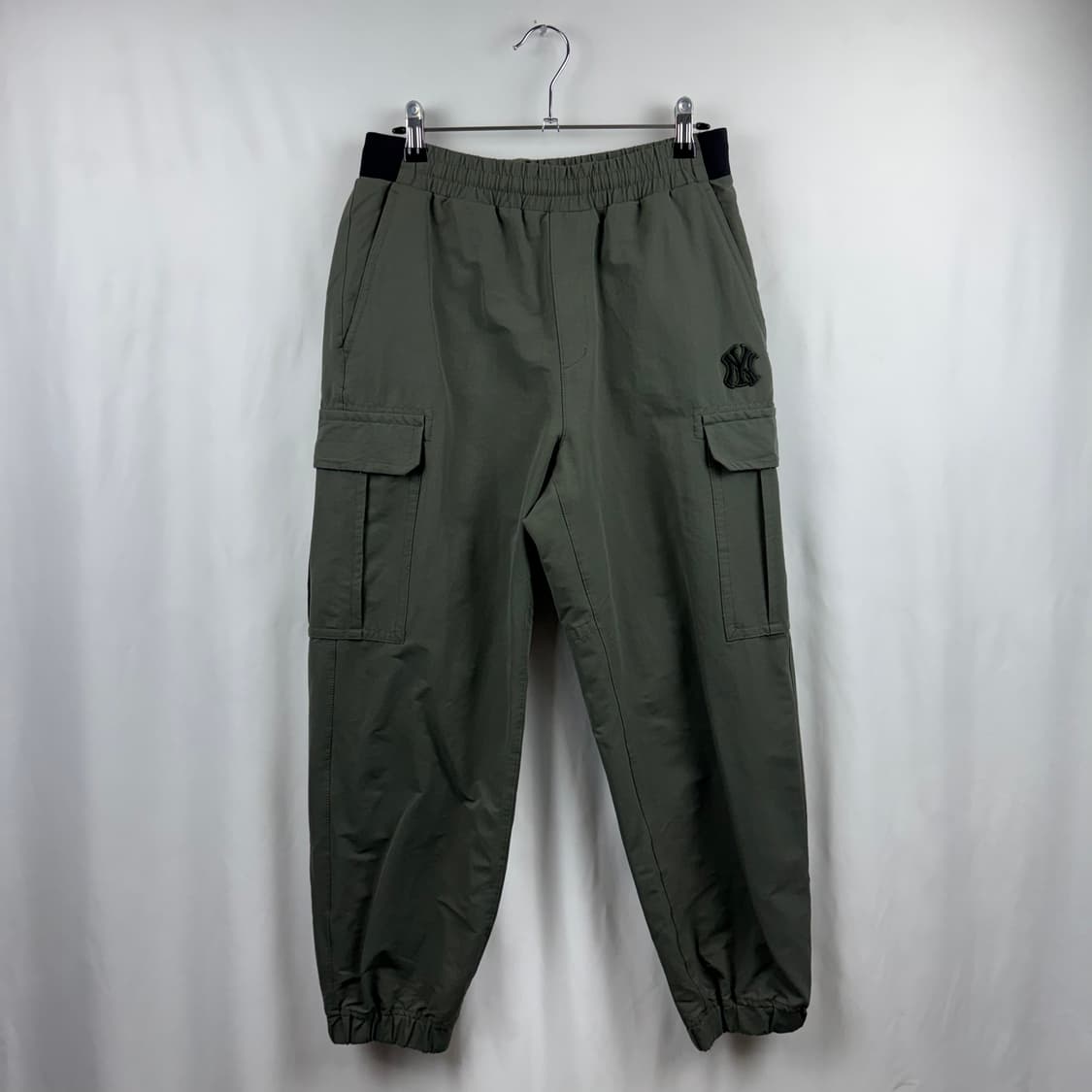 (S) MLB 베이직 나일론 카고 조거팬츠 카키 상품이미지2