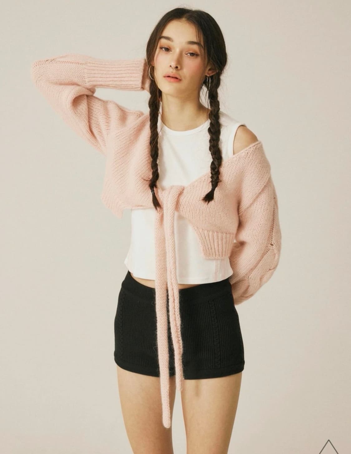 새상품) 쓰리타임즈 밤비볼레로 핑크 상품이미지1