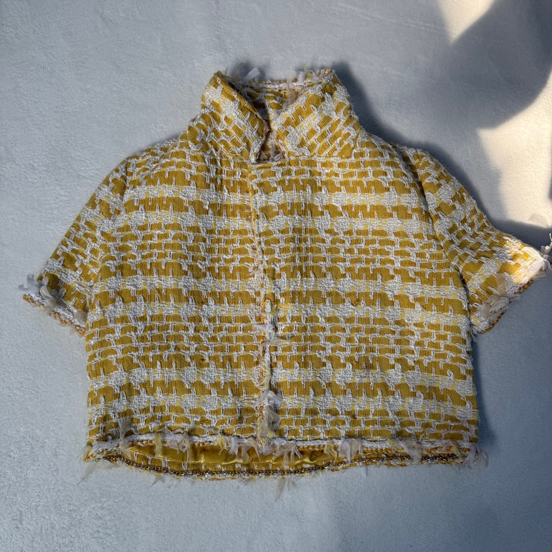 38 고급 트위드 반팔 자켓 0305T 상품이미지1