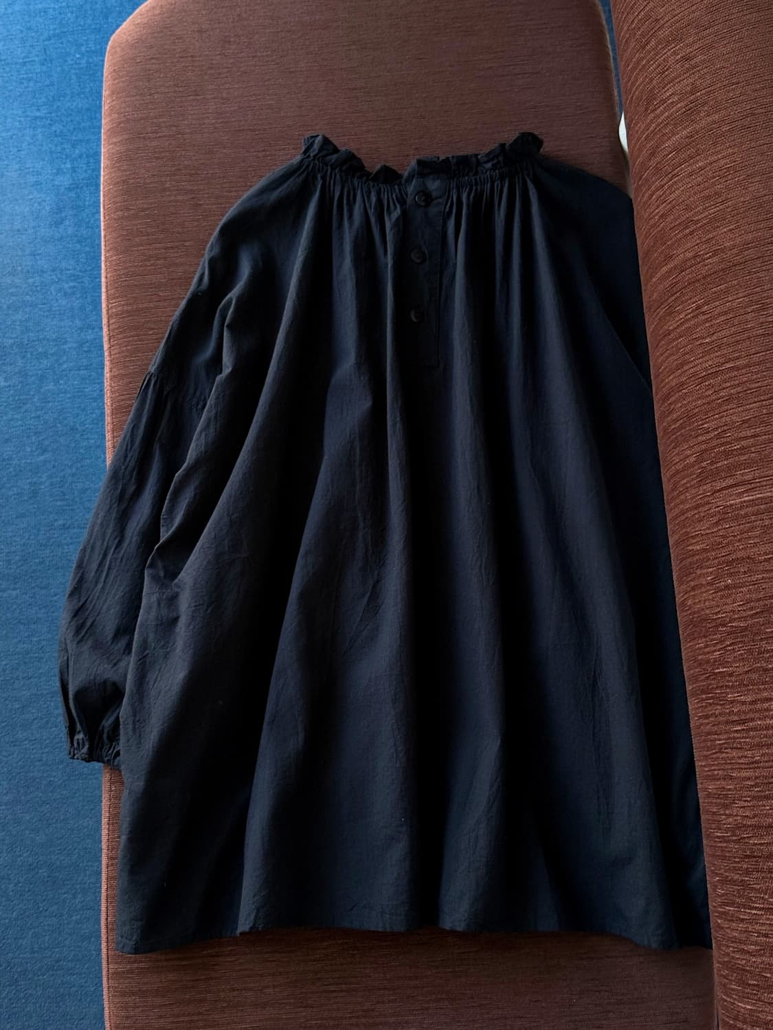 Wide silhouette High gauge cotton blouse 상품이미지4