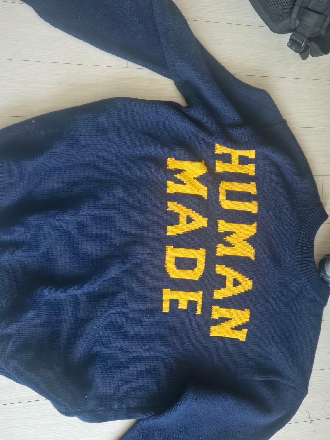 휴먼 메이드 로우 게이지 니트 스웨터 네이비  상품이미지1