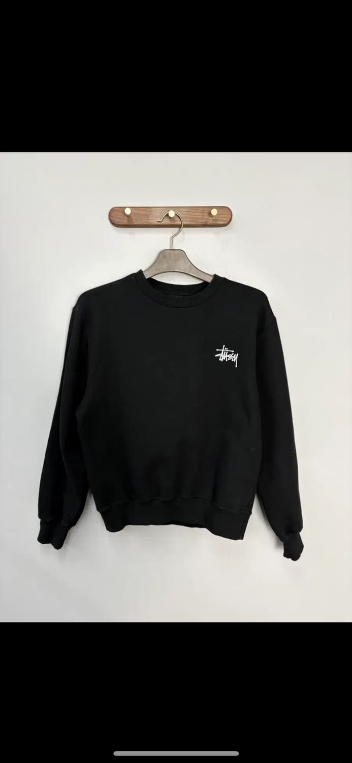 스투시 베이직로고 블랙 스웻셔츠 H2088 상품이미지3