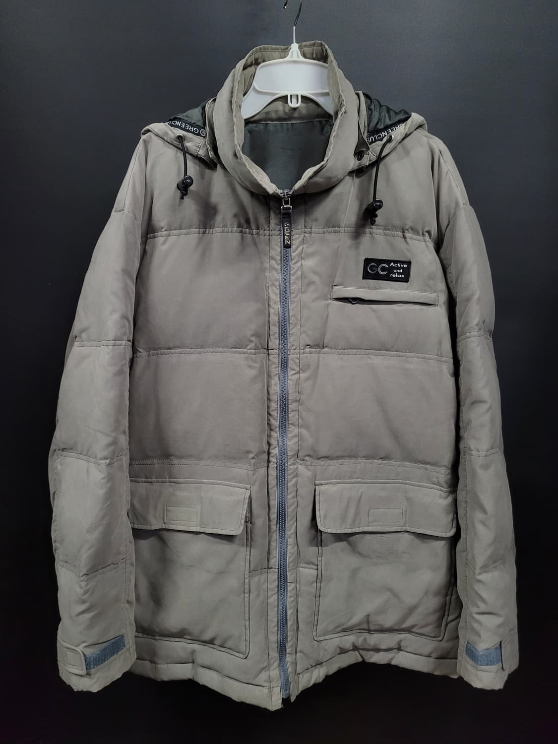 GREEN CLUBS 그린클럽 빈티지 다운 후드 패딩 자켓  상품이미지1