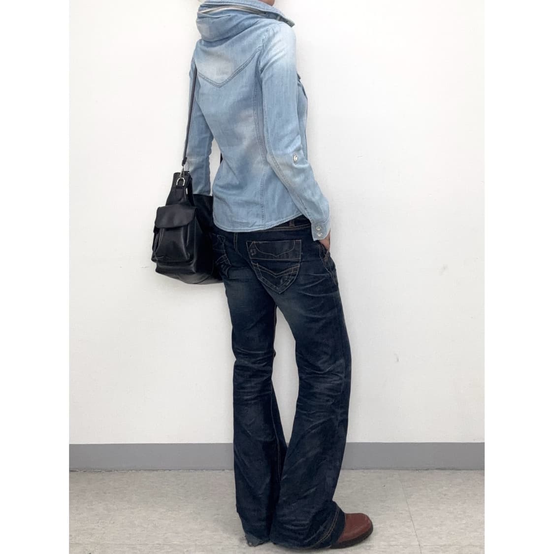 빈티지 데님 셔츠 y2k 상품이미지3