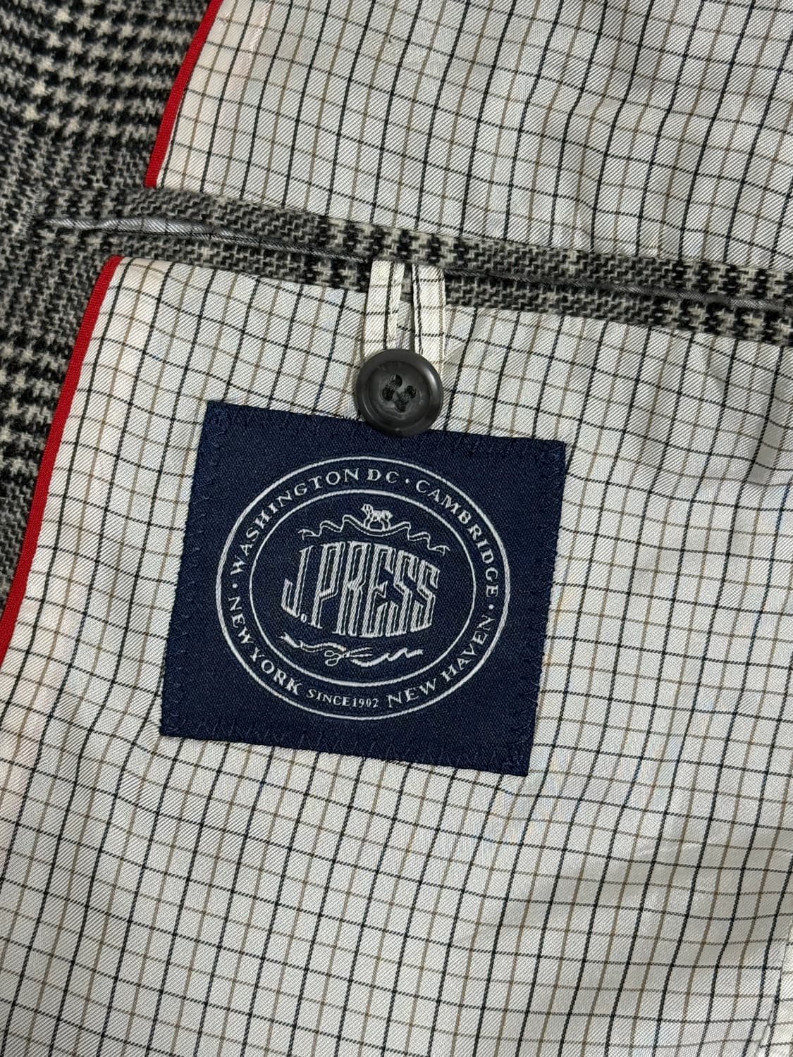제이프레스 그레이 글렌체크 울 트위드 자켓 상품이미지3