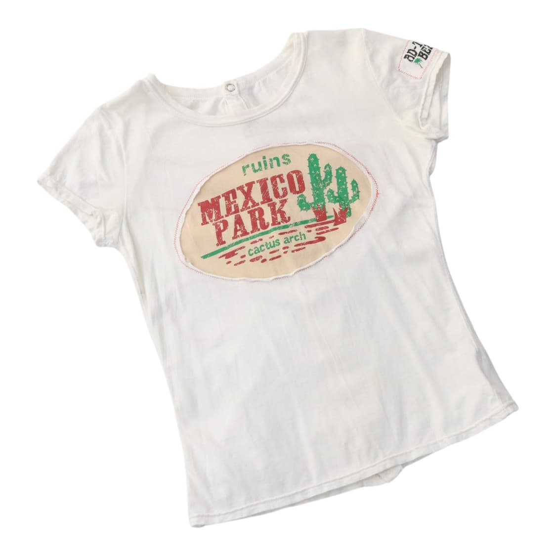 One Way 원웨이 빈티지 멕시코 파크 패치워크 버튼업 반팔 티셔츠 상품이미지1