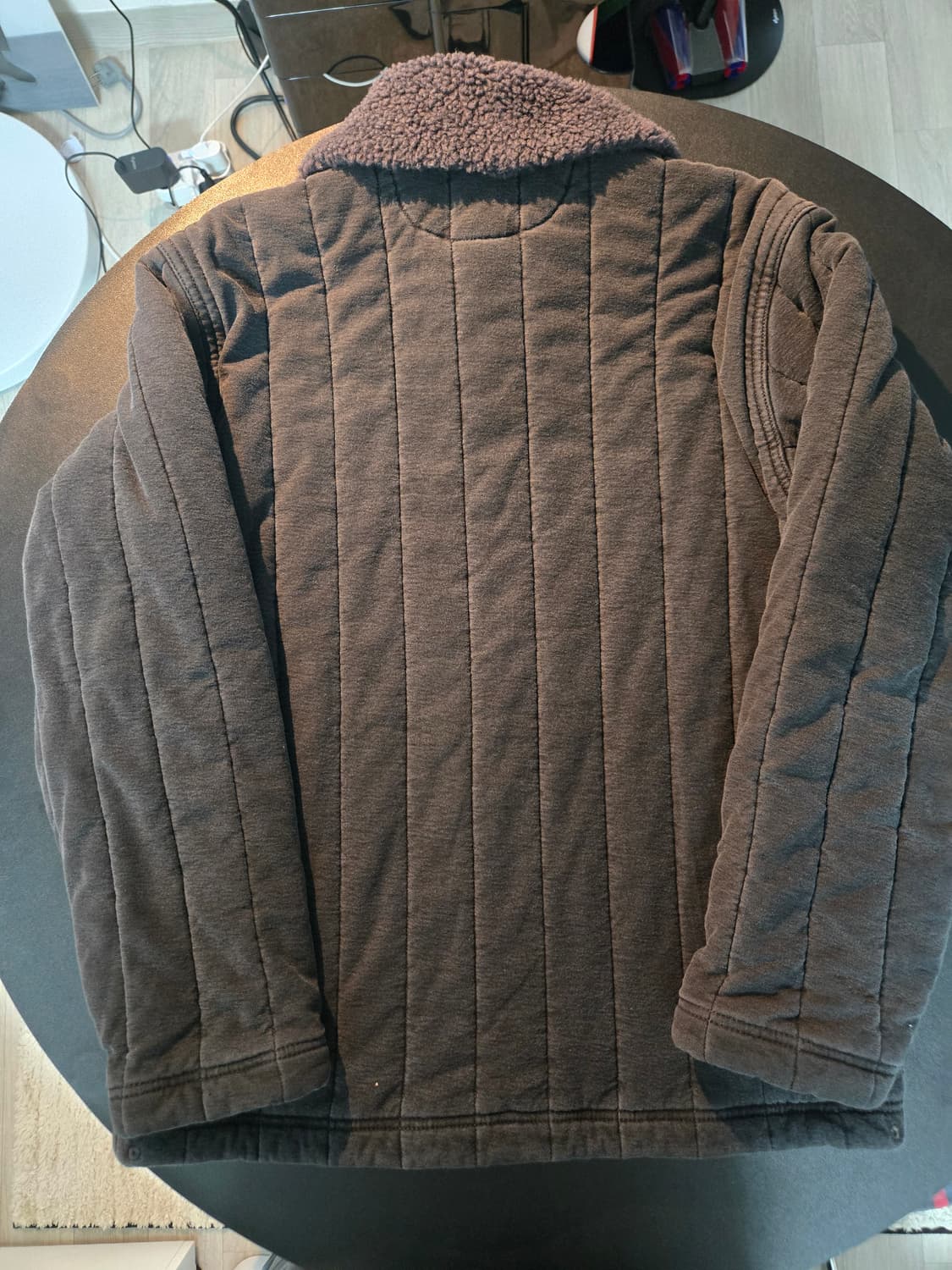 RRL 블랙 플리스 퀄팅 저지 자켓 상품이미지4