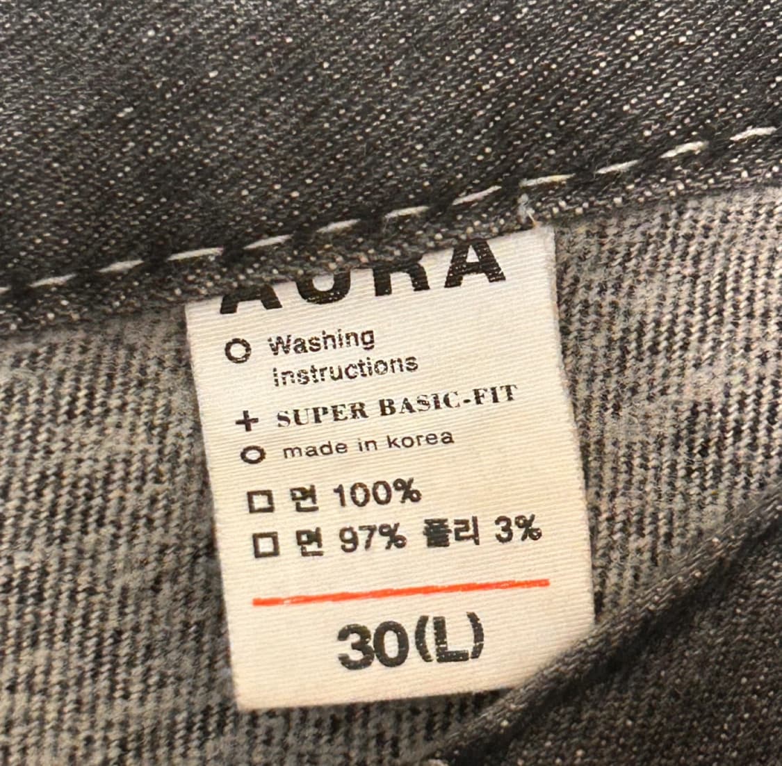 빈티지 스트레이트 핏 데님 팬츠 블랙 30(L) 상품이미지3