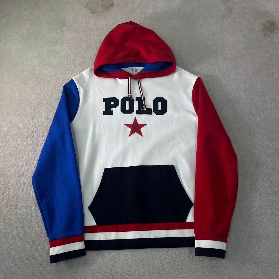 100 폴로랄프로렌 컬러 블럭 빅로고 후드티 상품이미지1