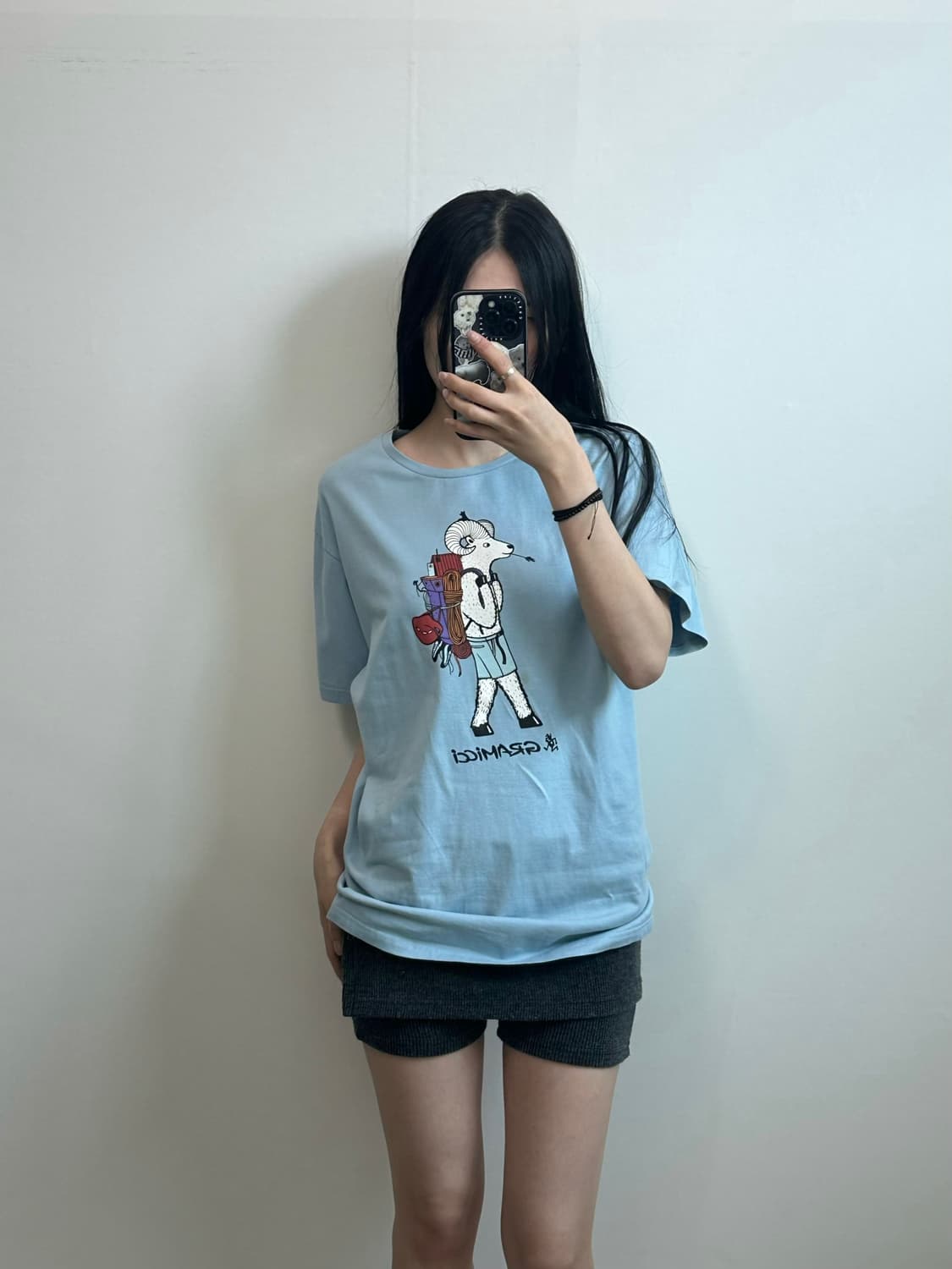 그라미치 스카이블루 반팔 티셔츠  상품이미지1