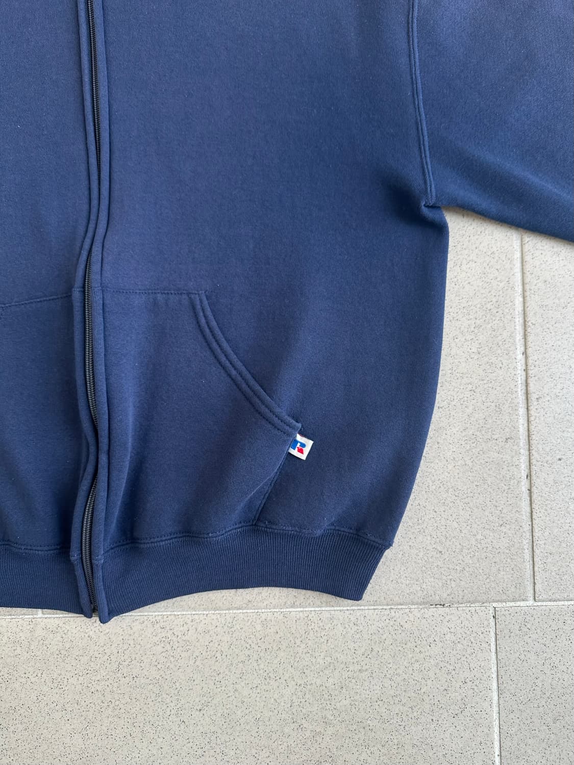 90s 빈티지 러셀 후드집업 네이비 M 상품이미지3