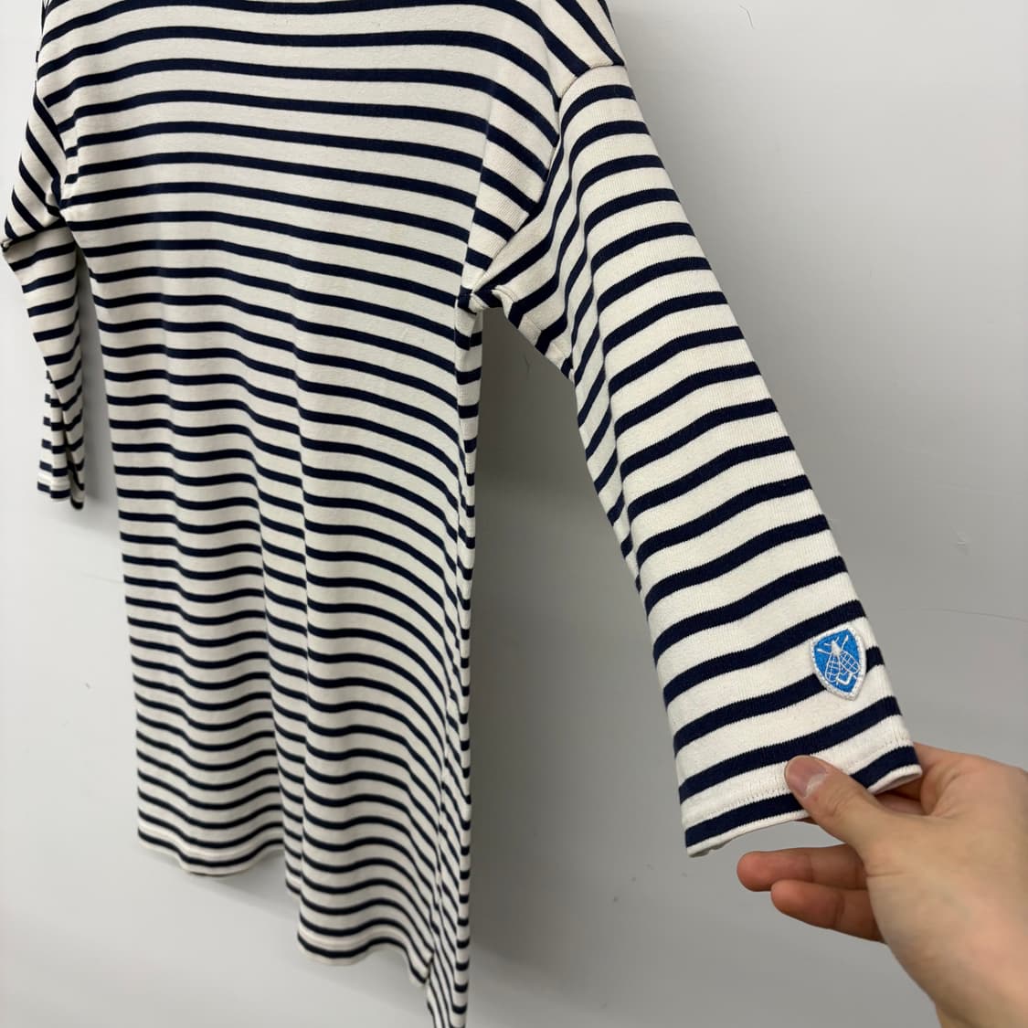 오르치발 아이보리 네이비 스트라이프 티셔츠 여/L 상품이미지4