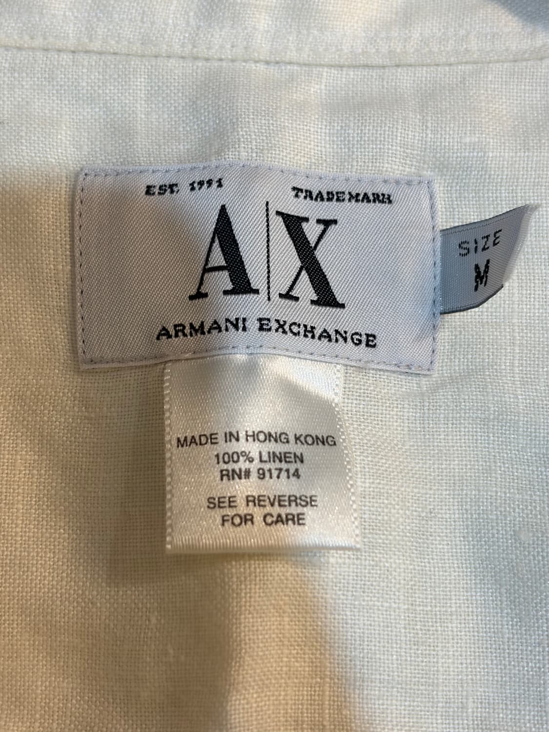 [M] 아르마니 익스체인지 AX 린넨 100% 버튼다운 긴팔 셔츠 4.5 상품이미지5