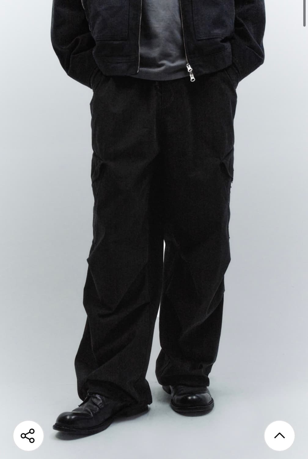 (M) 인사일런스 워시드 플라이트 카고 팬츠 BLACK 판매 상품이미지4