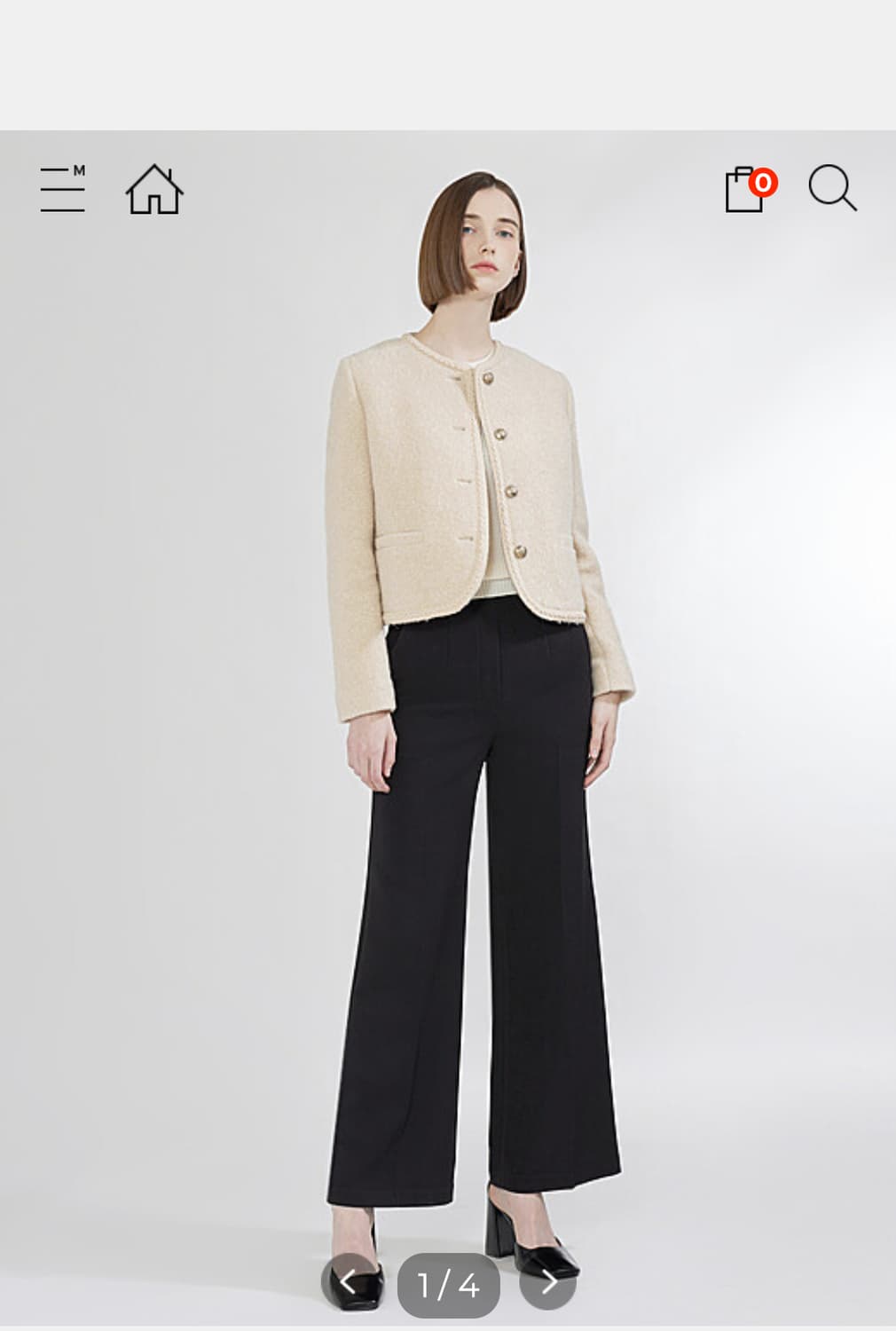 리스트 478000원 트위드자켓 블랙색상 상품이미지3