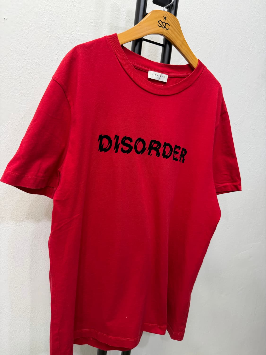 정품) 산드로 여성 Disorder 프린팅 반팔티 L 상품이미지2