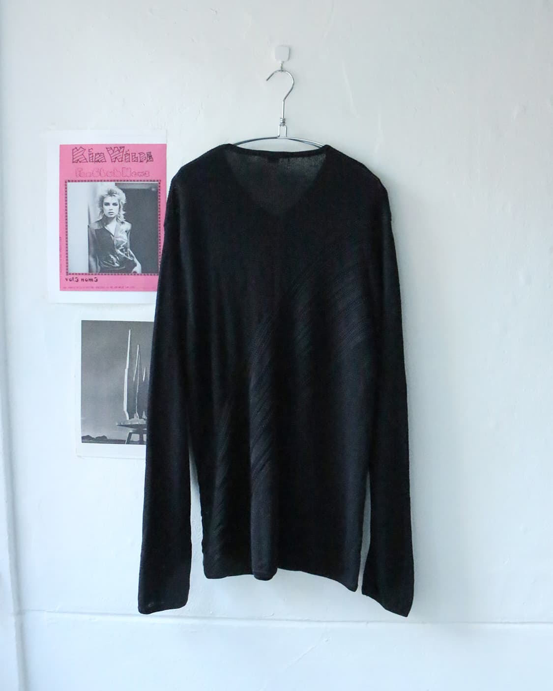 아르마니 익스체인지 블랙 브이넥 니트 탑 상품이미지7