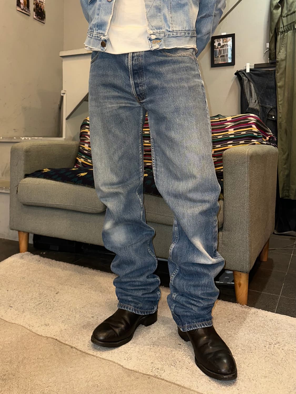 90’s Levi’s 501 273 denim washed pants  상품이미지1