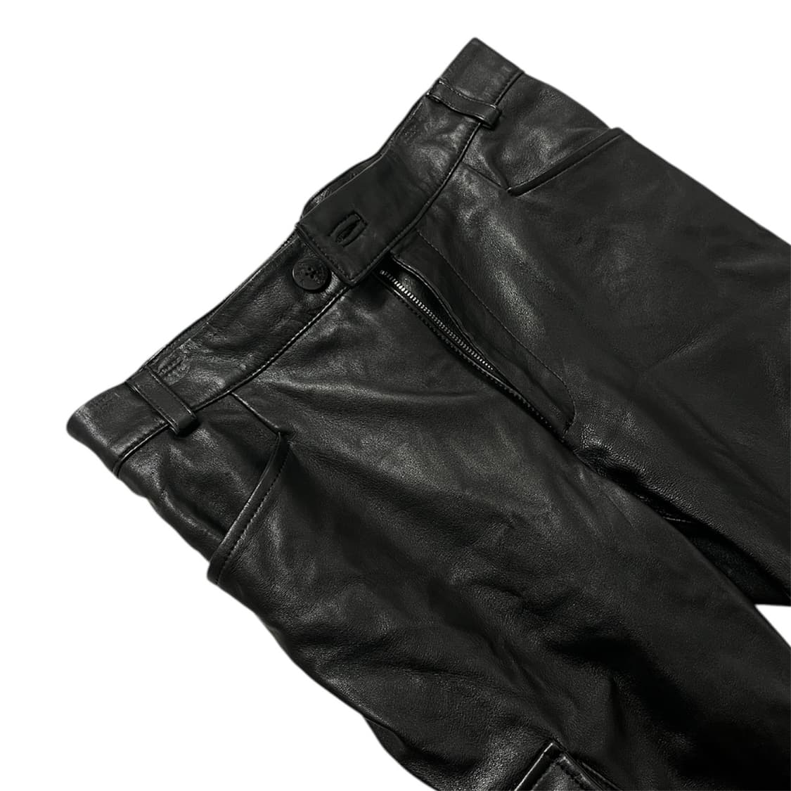 ayadz 아야즈 스튜디오 리얼레더 부츠컷 카고 팬츠 상품이미지2