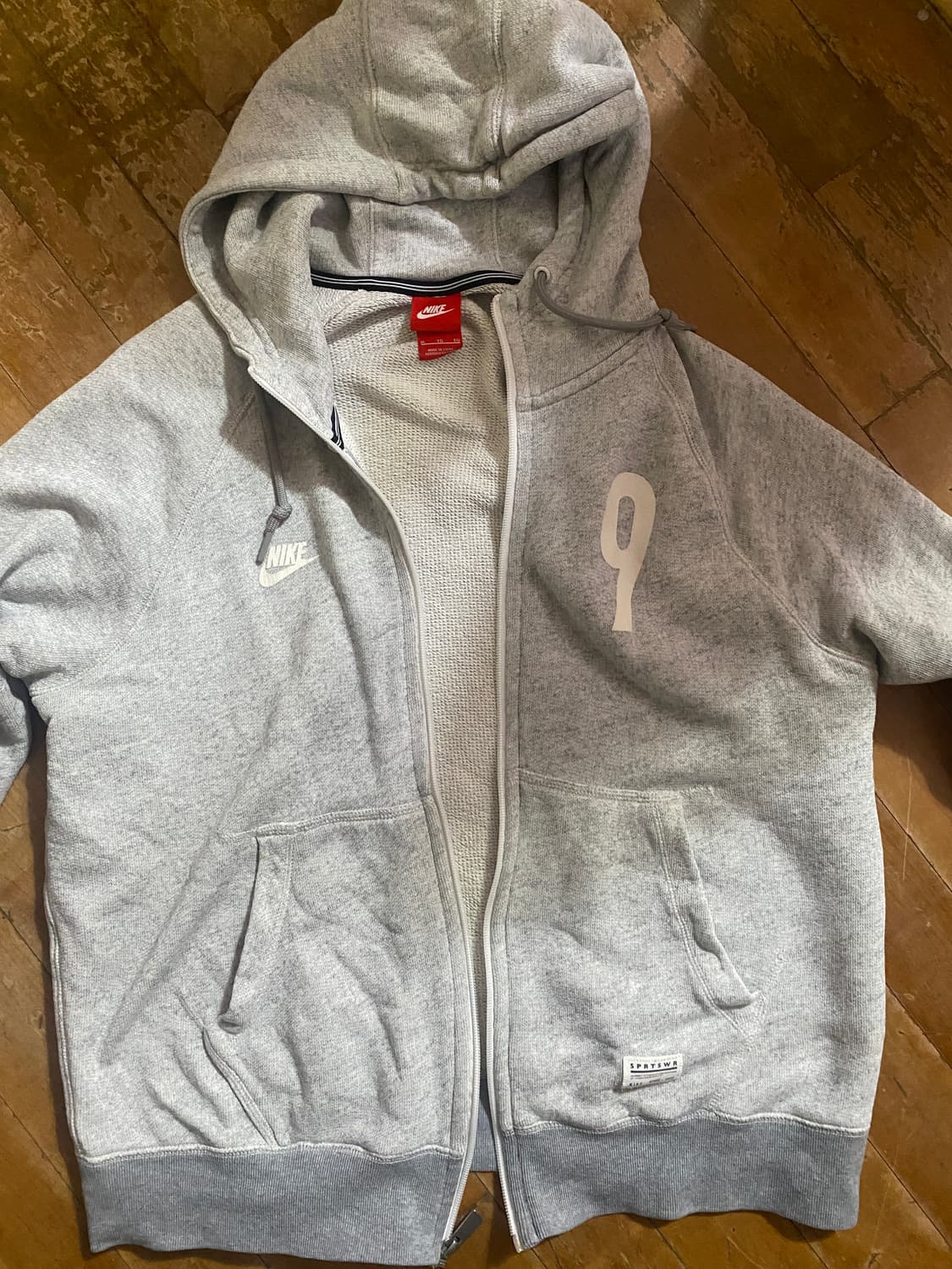 나이키 그레이 후드집업 XL 상품이미지1