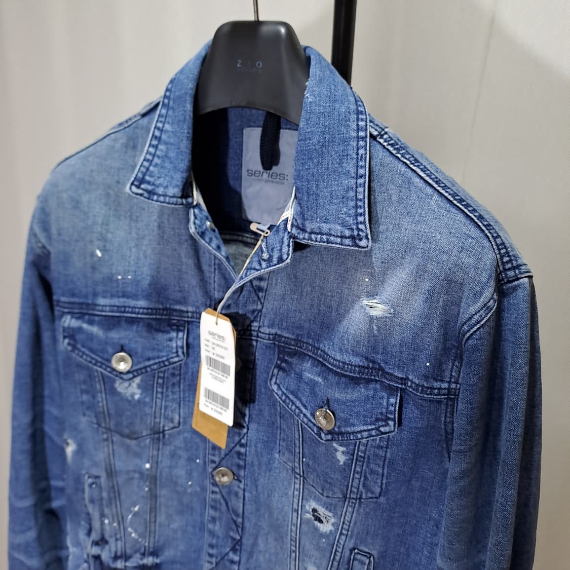 (새제품 택포) 코오롱시리즈 셀비지 데미지 트러커 자켓 B603 상품이미지2