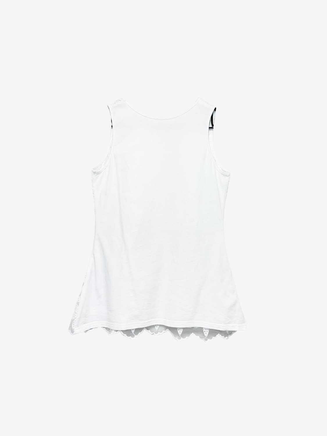 Mesh Flower Sleeveless – White 상품이미지5