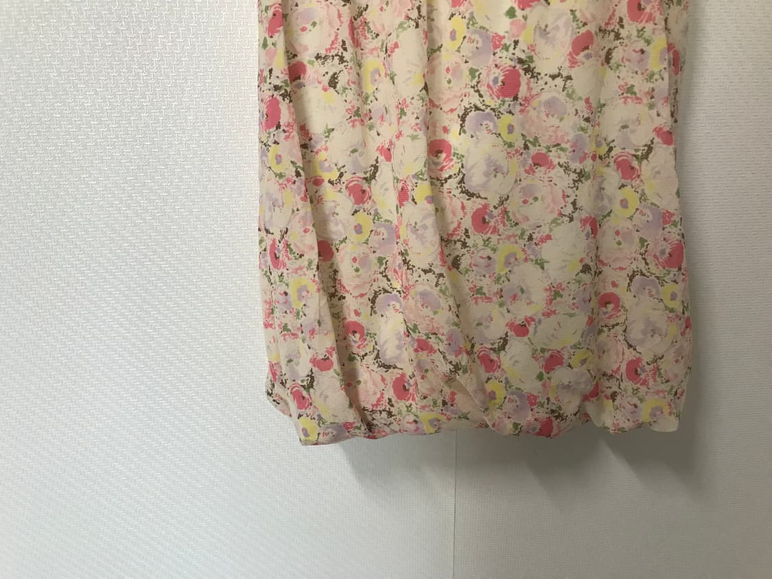 빈티지 플로럴 벌룬핏 우드 버튼 원피스 상품이미지5