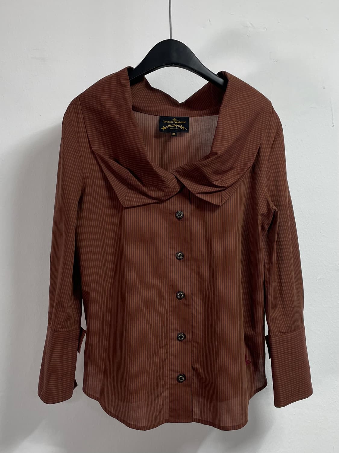 비비안웨스트우드 브라운 시스루 블라우스 (on.321)    상품이미지1