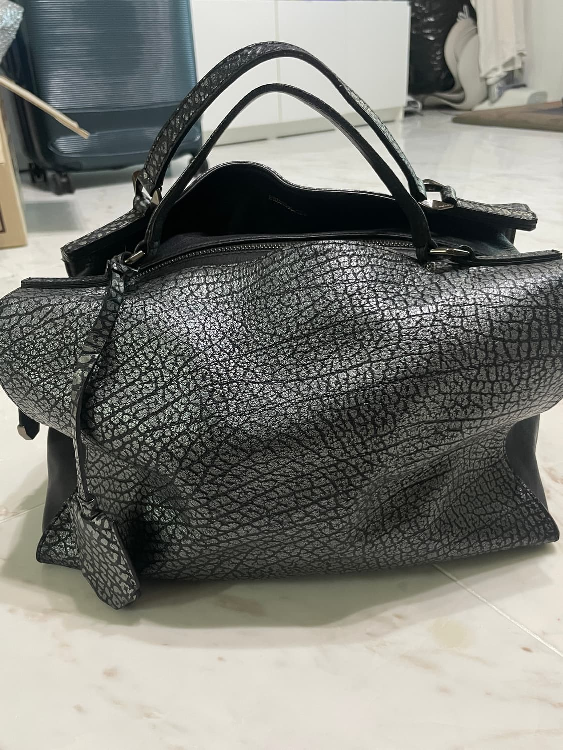 브루노말리 가죽가방 다크 그레이 토트백 상품이미지3