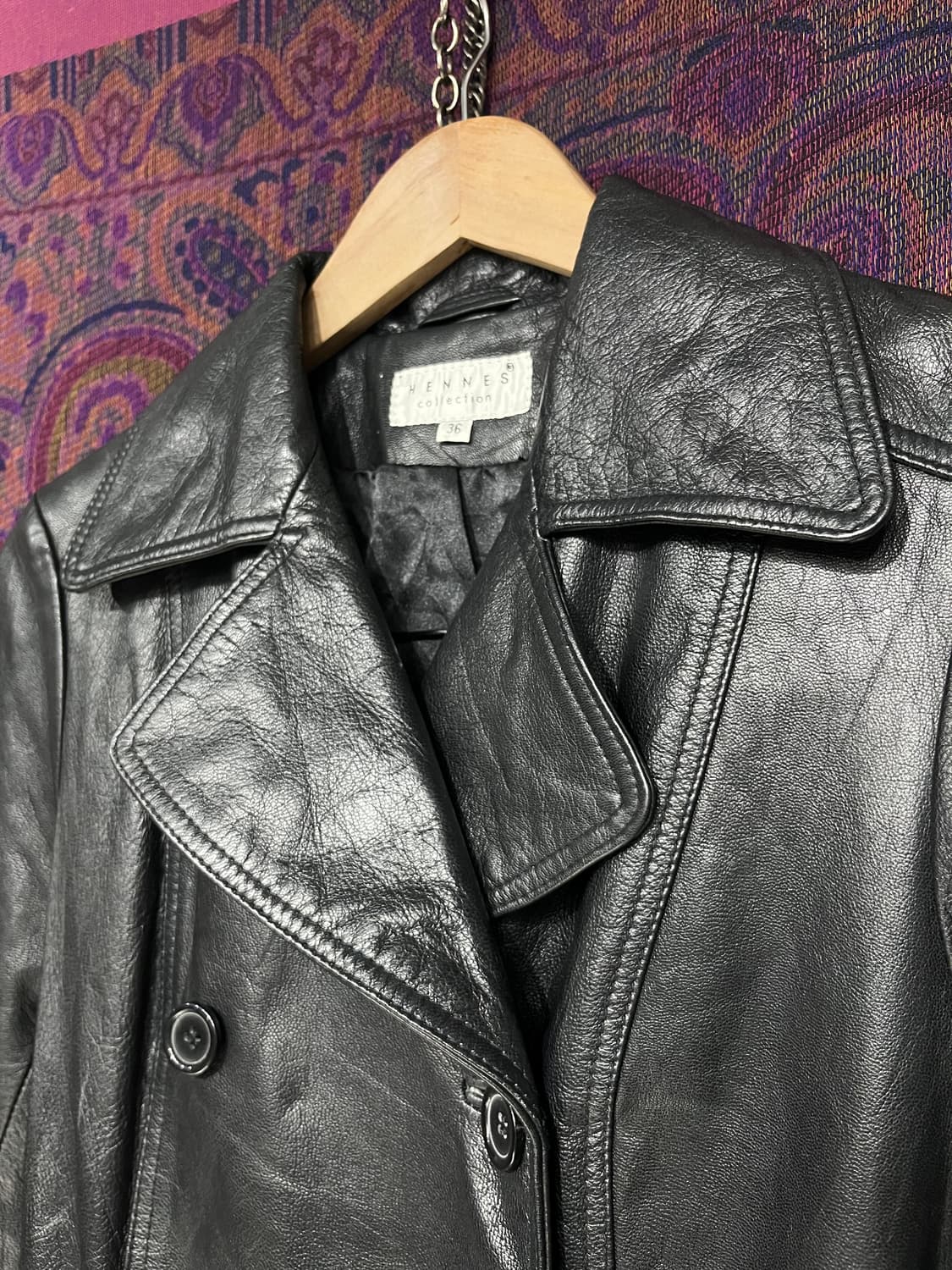 H&M  Hennes 여성용  트렌치 가죽코트 상품이미지5