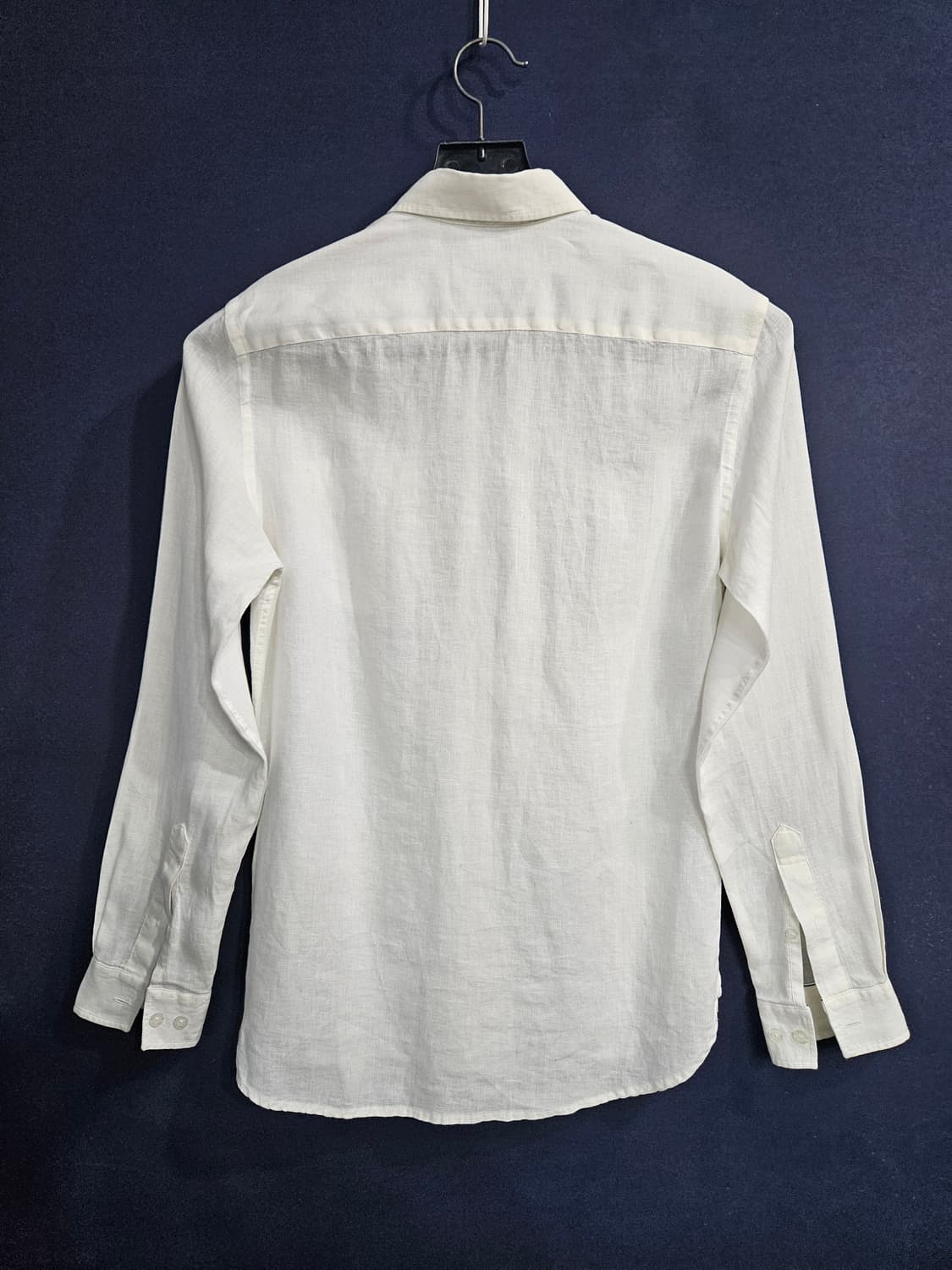 라코스테 화이트 남성 슬림핏 95 마 100% 긴팔셔츠  상품이미지2