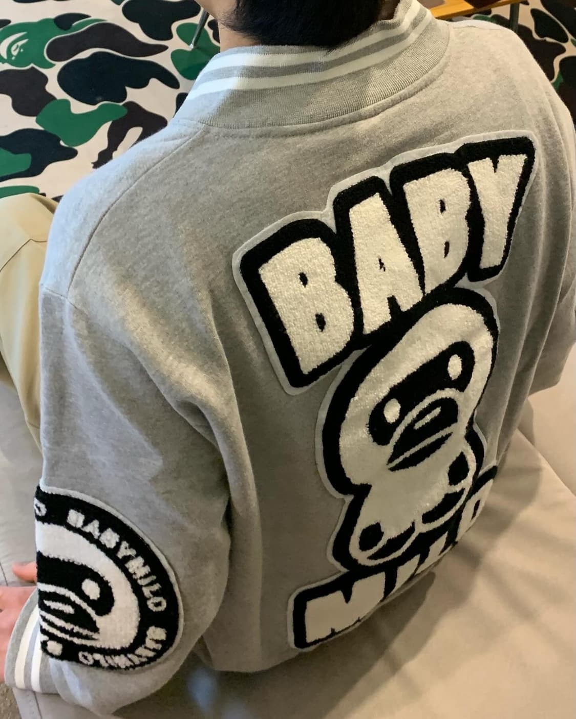 베이프 베이비마일로 바시티자켓 bape babymilo 상품이미지6
