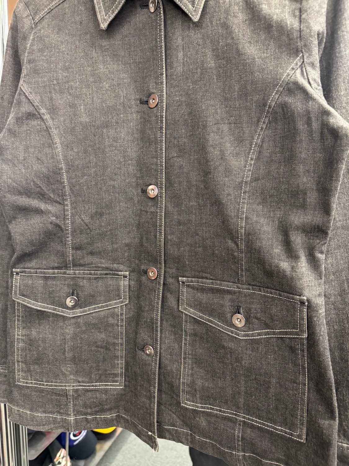 맥그리거 빈티지 여성 흑청 데님 자켓 상품이미지2