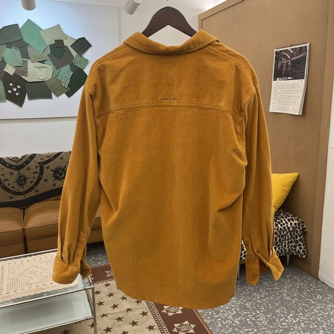 와릿이즌 와키윌리 레트로 머스타드 코듀로이 셔츠 XL C10214 상품이미지4