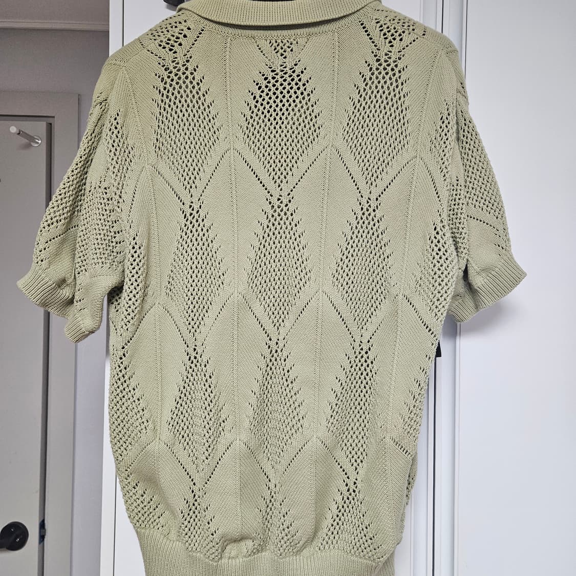 애프터프레이 리프 크로쉐 하프 가디건 아보카도 m 상품이미지3