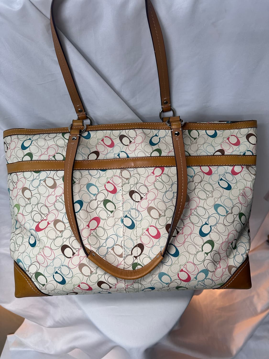 🧳Coach 첼시 헤리티지 스트라이프 토트백 상품이미지2