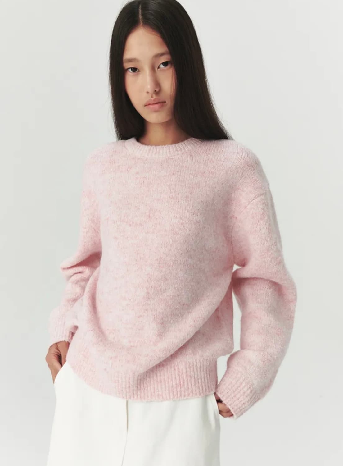 [새상품] 르바 라운드 니트 셔벗핑크 Sherbet Pink 상품이미지4