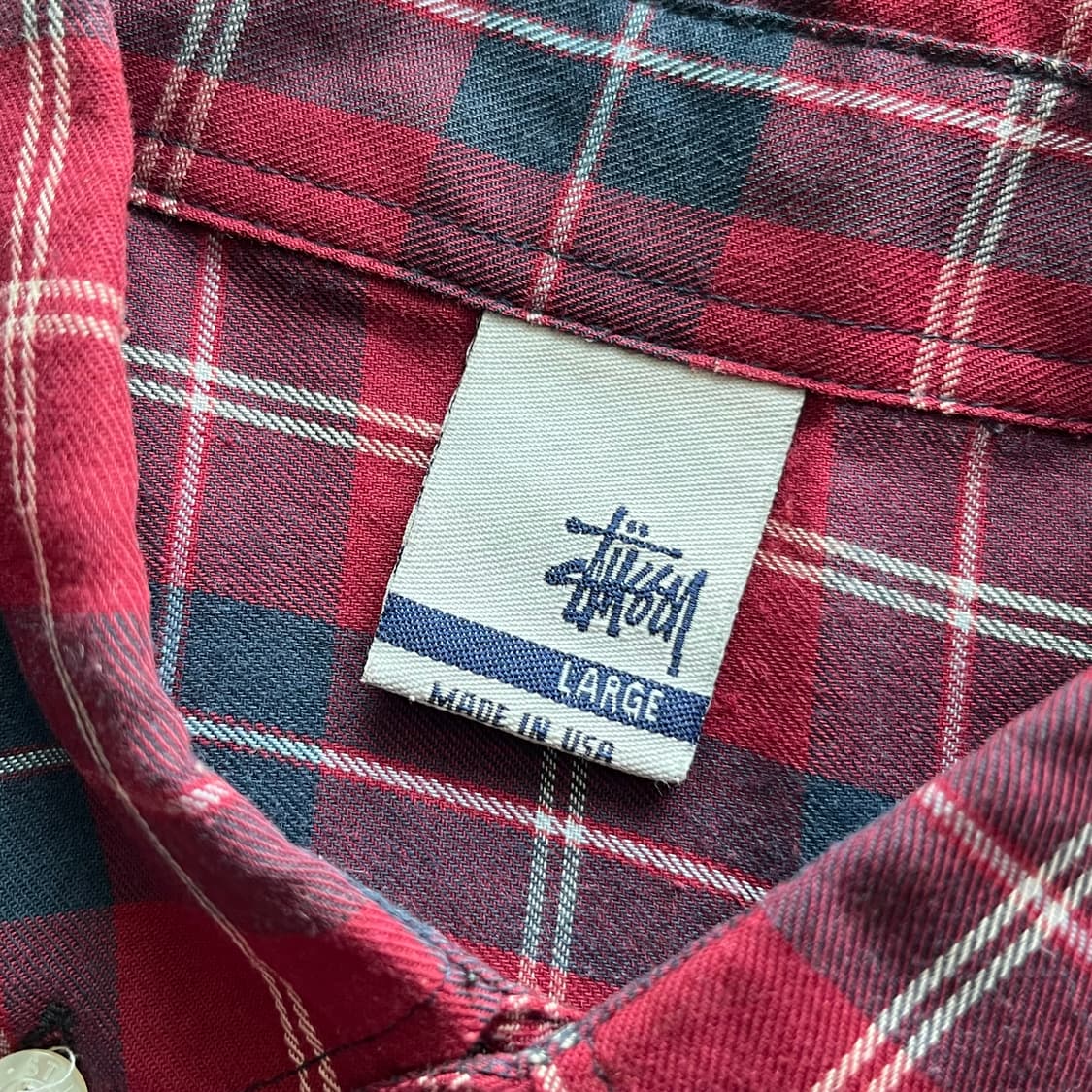 00s 올드 스투시 USA MADE 체크 셔츠 상품이미지7