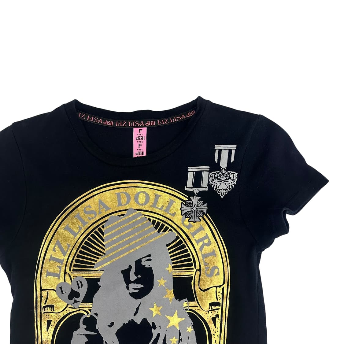 Liz Lisa, Gold Girl Printing Black T-Shi 상품이미지4