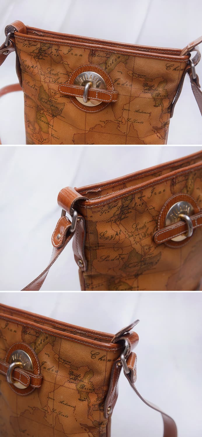 프리마 클라쎄 (Made in italy) 시그니쳐 고지도 플랫 크로스백 상품이미지5