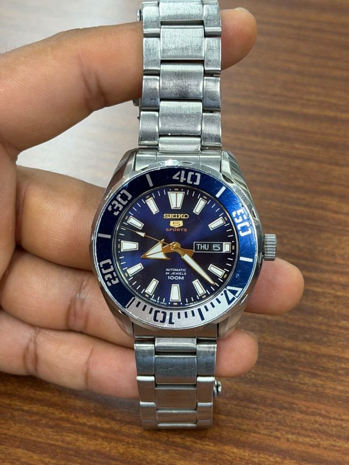 세이코 5 스포츠 블루 다이버 오토매틱 시계 상품이미지1