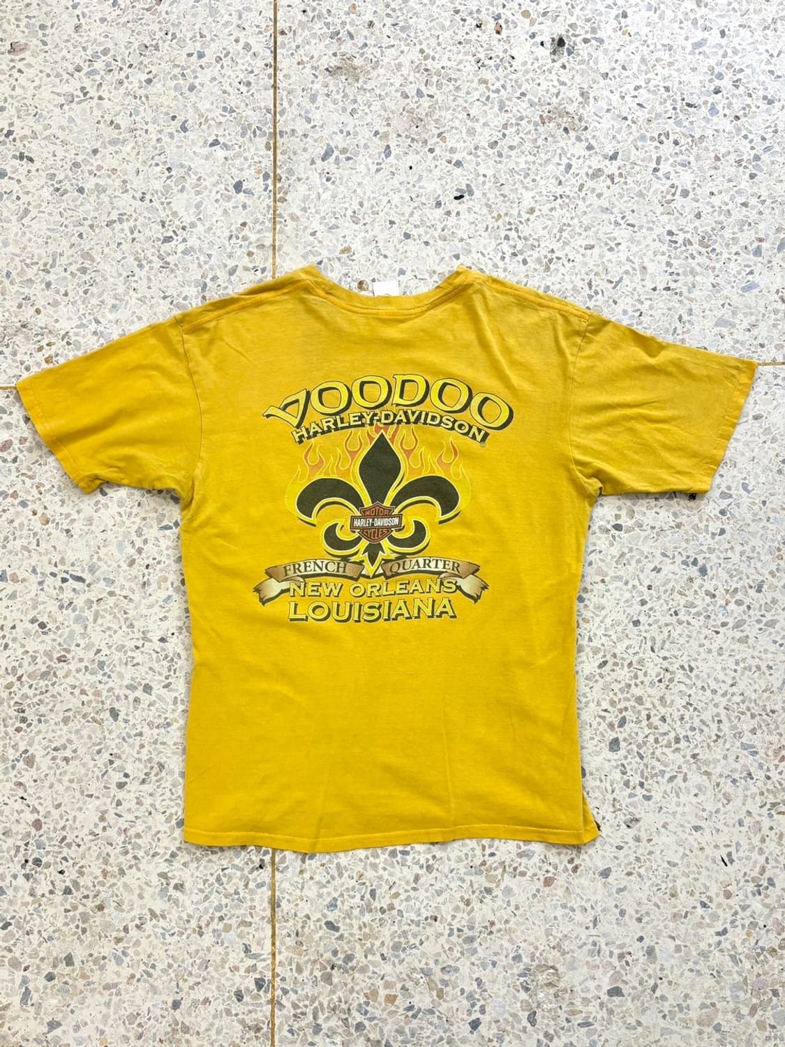 MADE IN USA 🇺🇸 할리데이비슨 프린팅 반팔 옐로우 상품이미지7