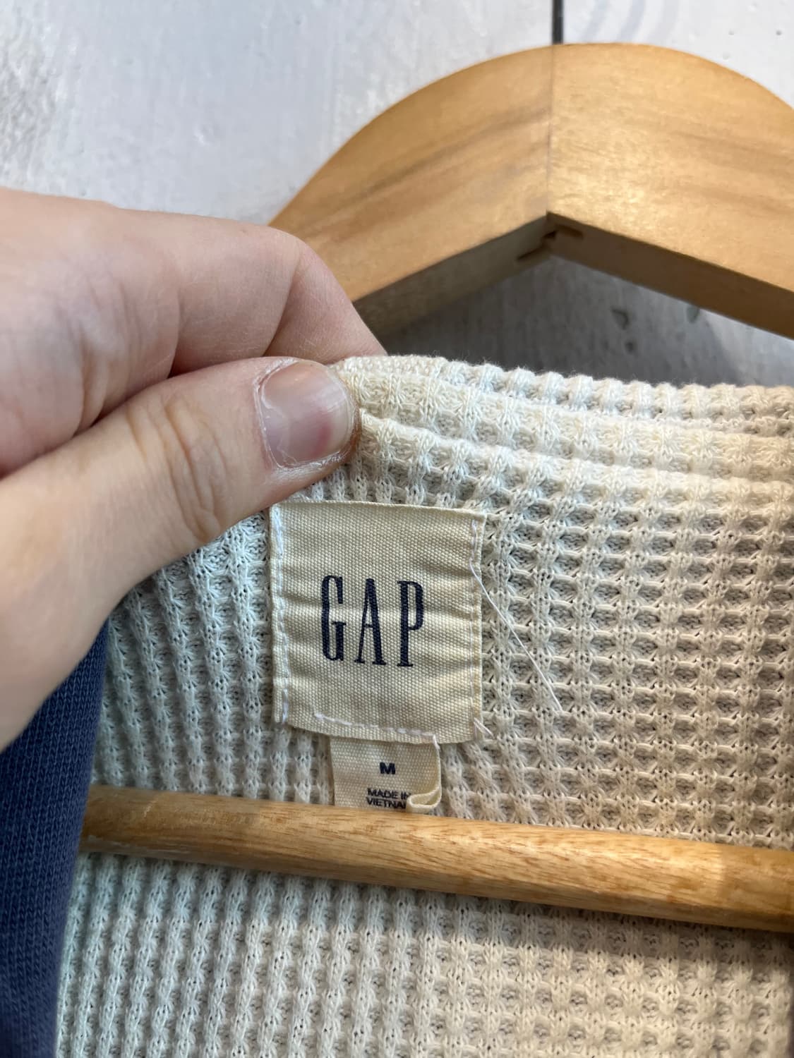 GAP 갭 로고 와플 후드집업 네이비  상품이미지5