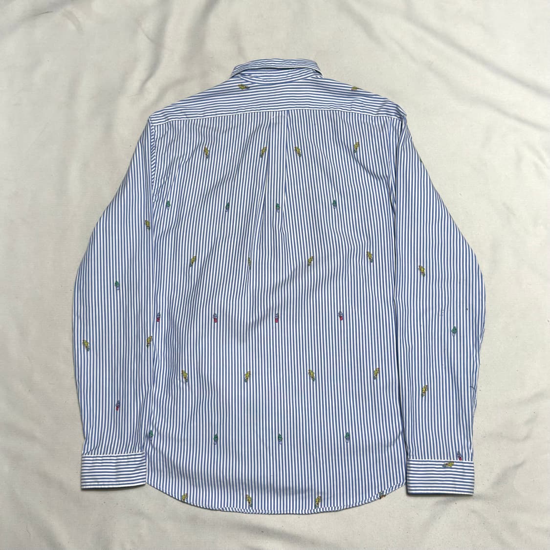 L 겐조 자수 블루 스트라이프 셔츠 상품이미지3
