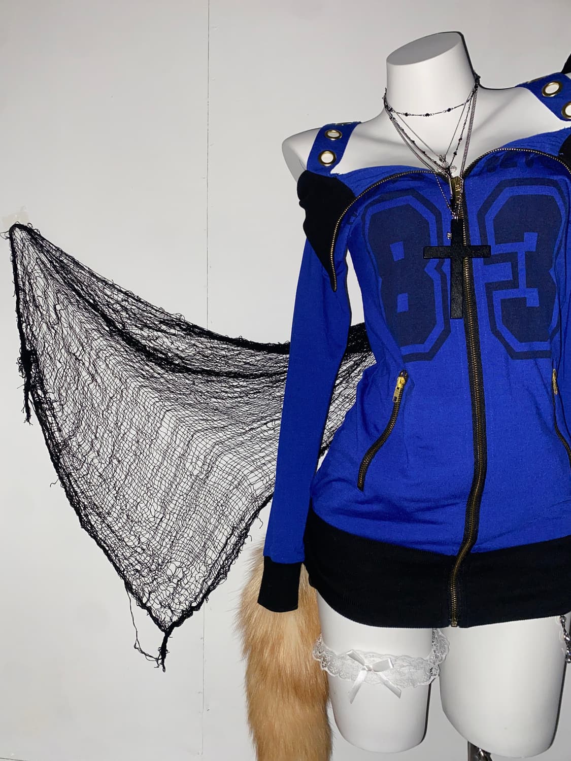 ꒰ঌ 오네갸루 아일렛 스터드 오프숄더 원피스 ໒꒱ 상품이미지4