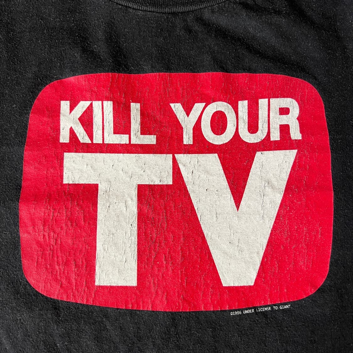 빈티지 90s GIANT Kill Your TV 티셔츠 상품이미지3